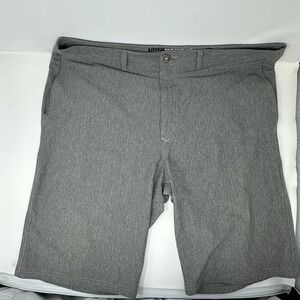 BKE‎ Hybrid Standard Fit Gray Flat Front Casual Bermuda Shorts Men Sz 38 Stretch